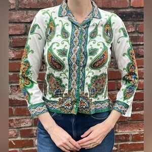 Cotton Paisley Blouse